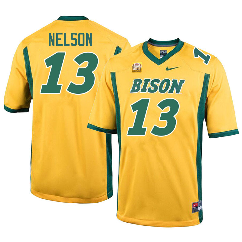 North Dakota State Bison #13 Najee Nelson College Football Jerseys Stitched-Yellow